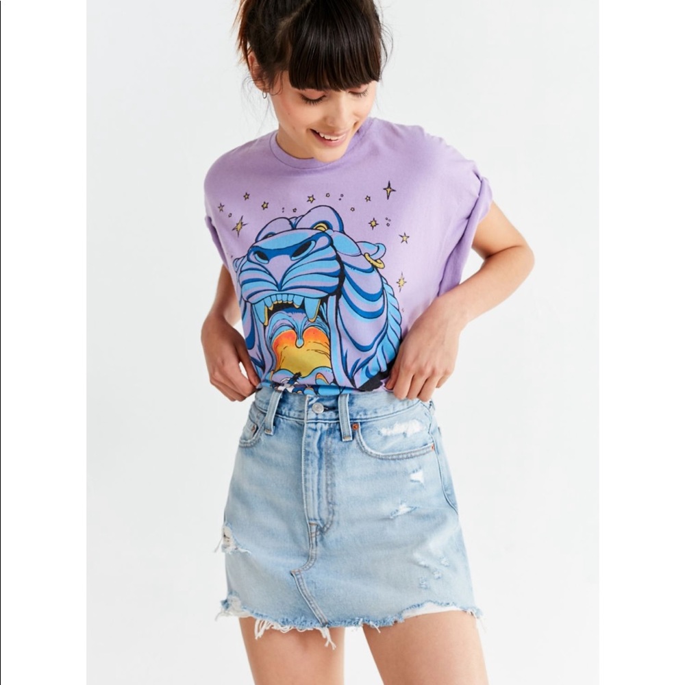NWT Levi’s 501 deconstructed denim mini skirt size 25